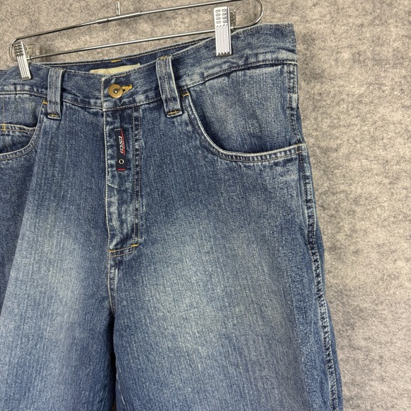 Willie Esco Duns Demin Shorts Mens 36 Jorts Baggy Hip Hop Skater Y2K Grunge - Picture 7 of 16